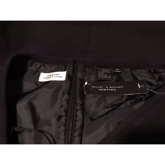 Tahari Arthur S. Levine Black, Dark Gray & Purple Color Block Skirt, Size 14 NWT - Picture 4 of 7